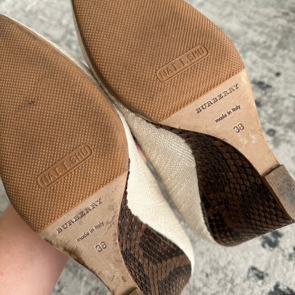 Burberry Cloth Wedges 38 - Picture 9 of 9